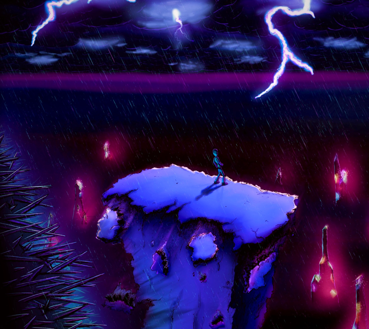 Standing at the edge of the unknown.